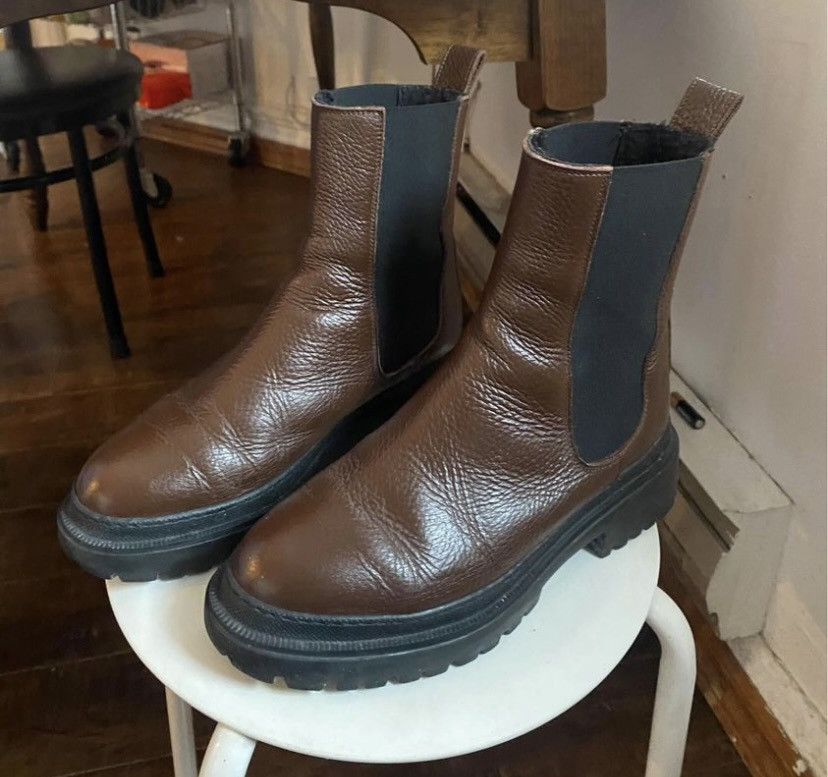 image of Cortina Shearling Lined Leather Winter Boots in Brown, Women's (Size 8)