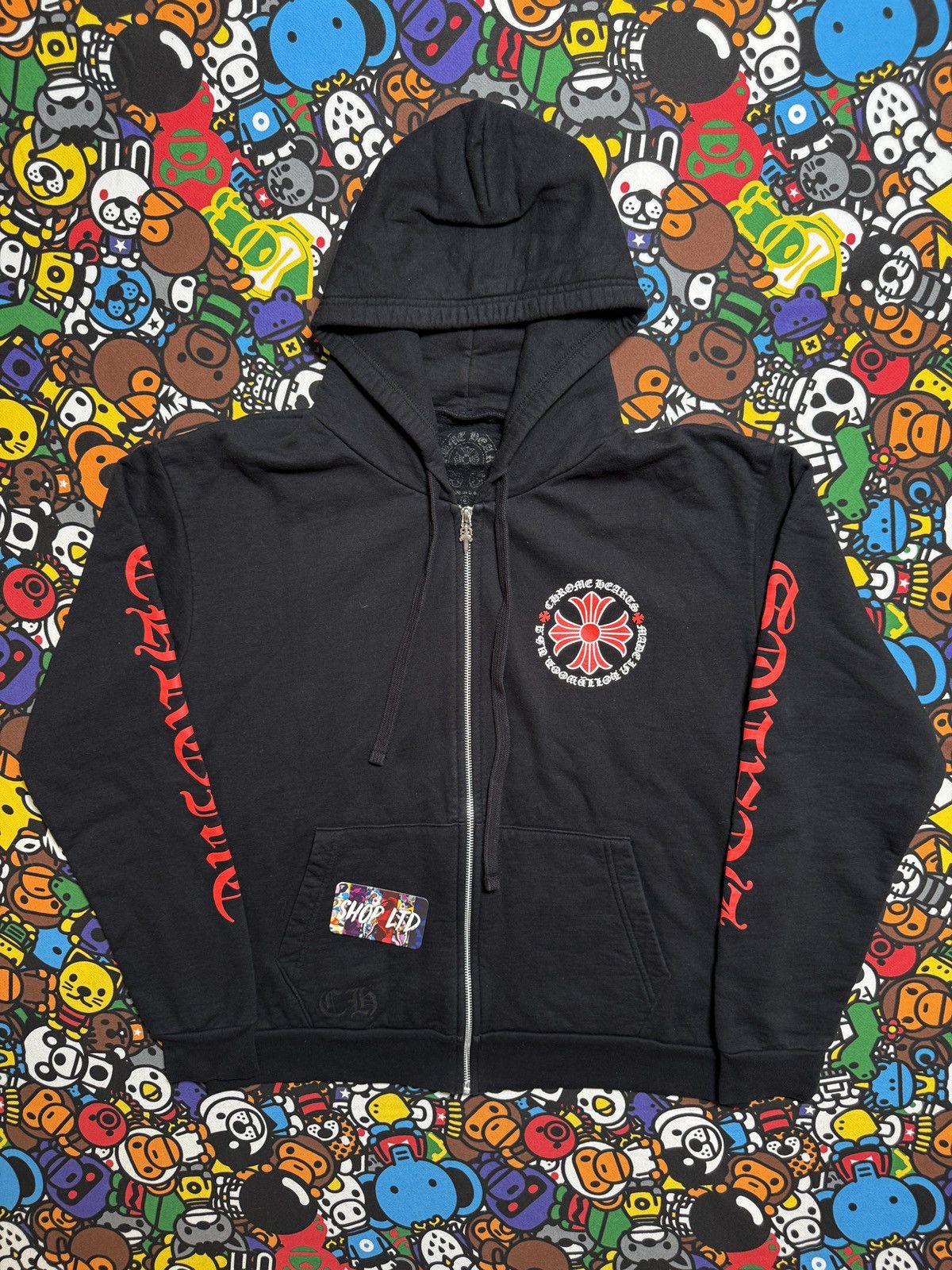 Chrome Hearts Chrome Hearts Red Cross Logo Zip Up Hoodie Size US S / EU 44-46 / 1 - 1 Thumbnail