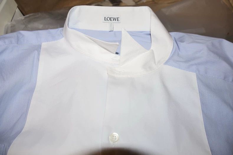 Loewe Loewe Blue and white stitching shirt Size S / US 4 / IT 40 - 6 Thumbnail