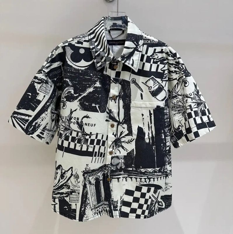Louis Vuitton Louis Vuitton Colorful Cotton Print Short Sleeve Shirt 0089 Size US M / EU 48-50 / 2 - 1 Thumbnail