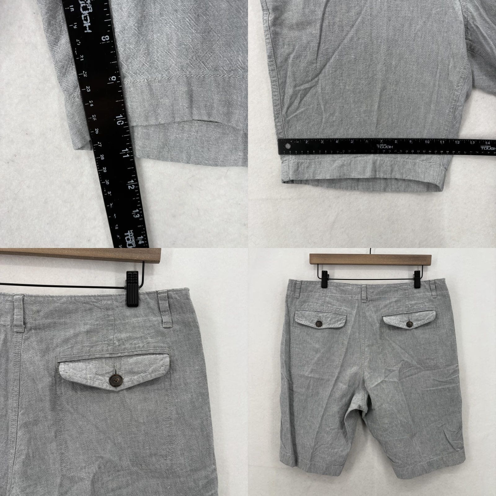 J.Crew J.Crew Shorts Mens 36 Gray Linen Cotton Chino Flat Front Casual Preppy Summer Shirt Mens Regular Waist 36 Gray Chino Casual Summer Mens Size US 36 / EU 52 - 8 Thumbnail
