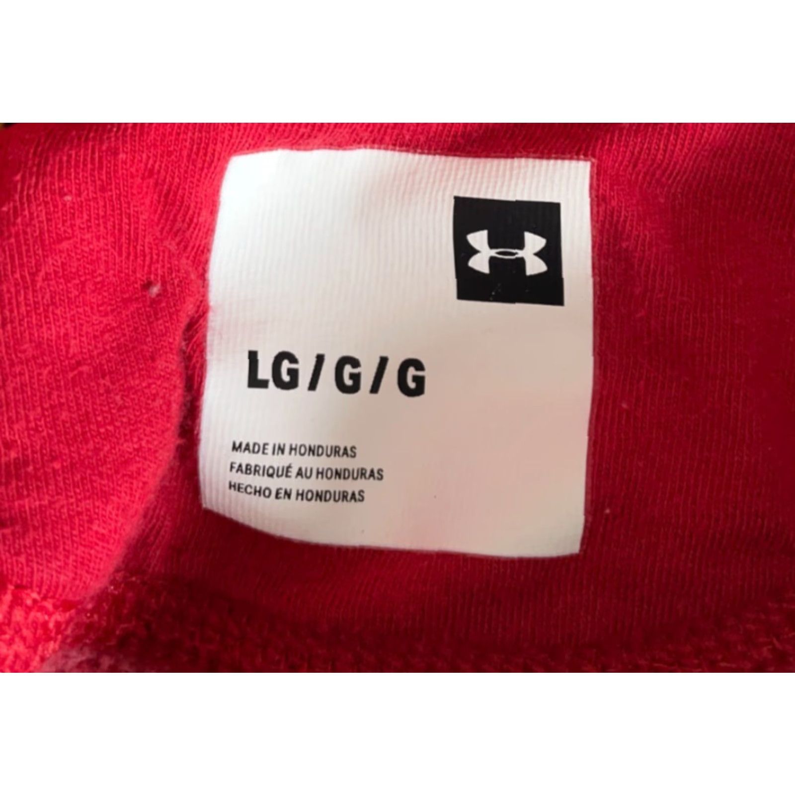 Under Armour Under armour Project Rock Hoodie Mens Large Red Drawstring Pullover Sweatshirt Size US L / EU 52-54 / 3 - 3 Thumbnail