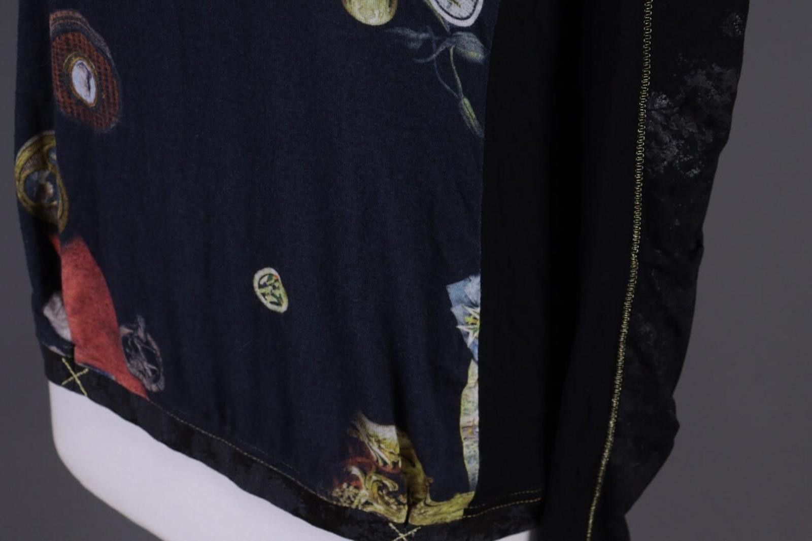 Designer Elisa Cavaletti Black Floral Relaxed Blouse Shirt Size L Size L / US 10 / IT 46 - 9 Thumbnail