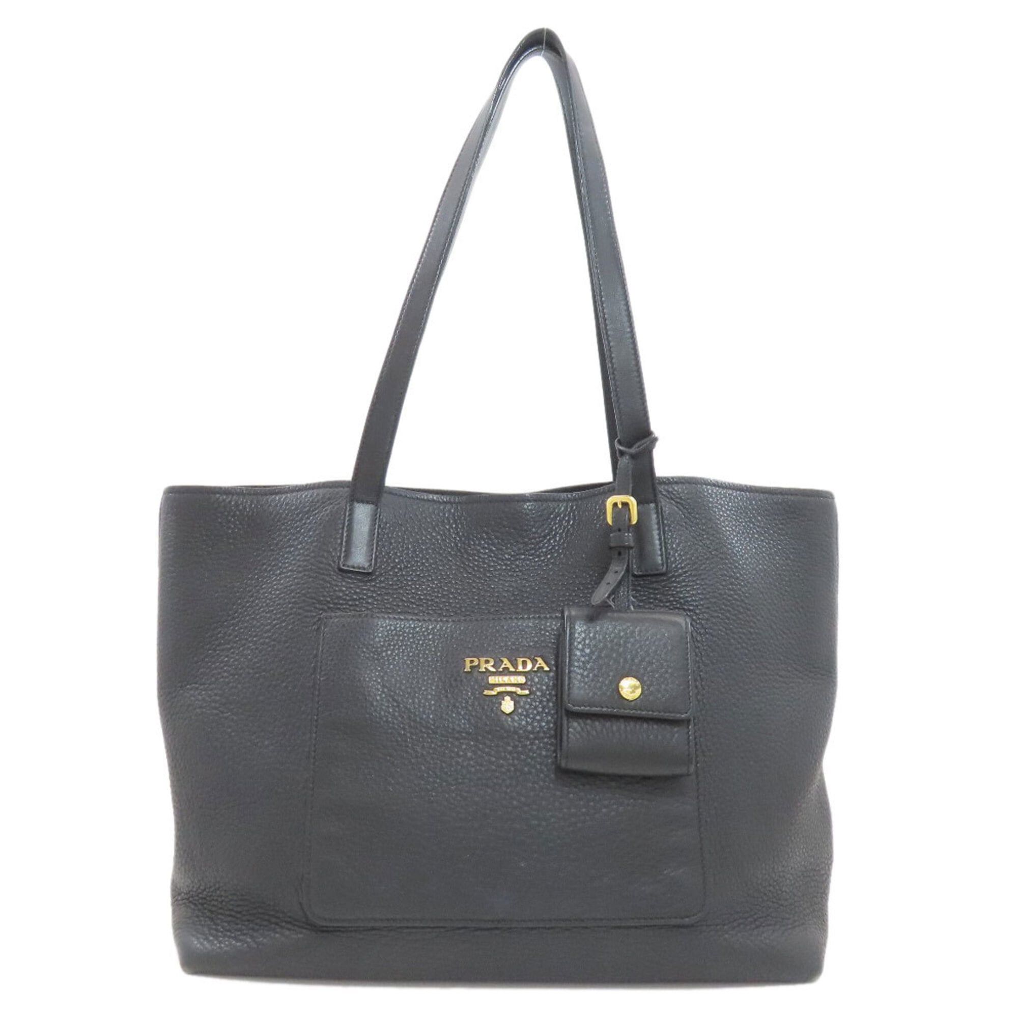 Prada Prada 1BG048 Logo Tote Bag Leather Women's PRADA Size ONE SIZE - 1 Thumbnail