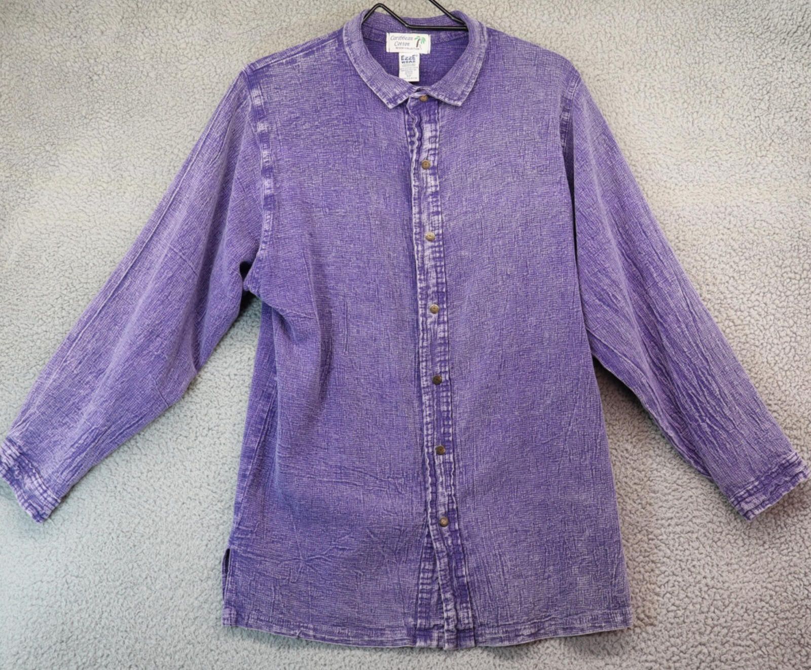 Other VTG 90s Shacket Small Snap Cotton Crinkle Gauze Oversized Size US S / EU 44-46 / 1 - 1 Thumbnail