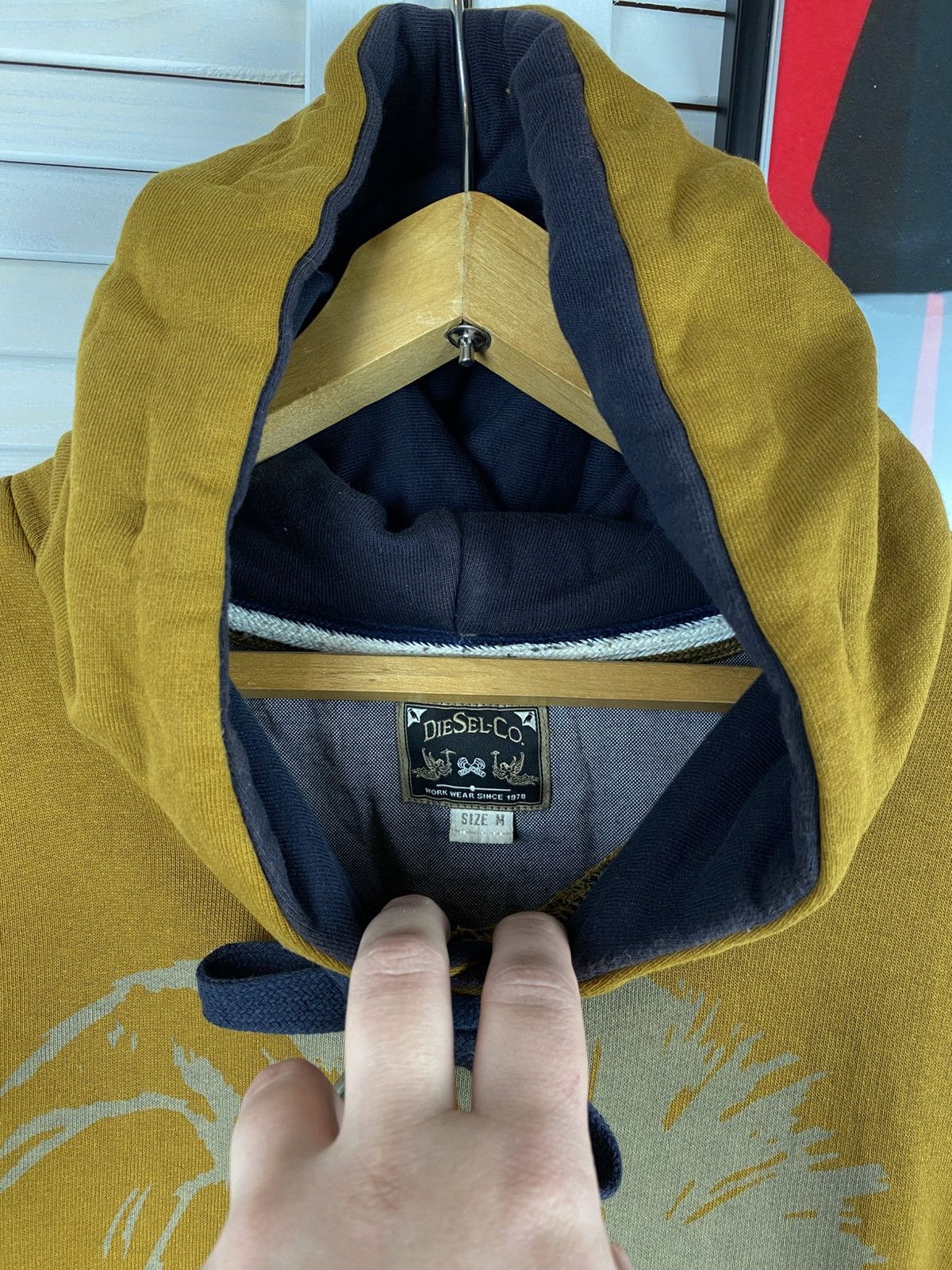 Diesel Vintage 90s Hoodie Diesel Big Logo Graphic Print Casual Size US L / EU 52-54 / 3 - 3 Thumbnail