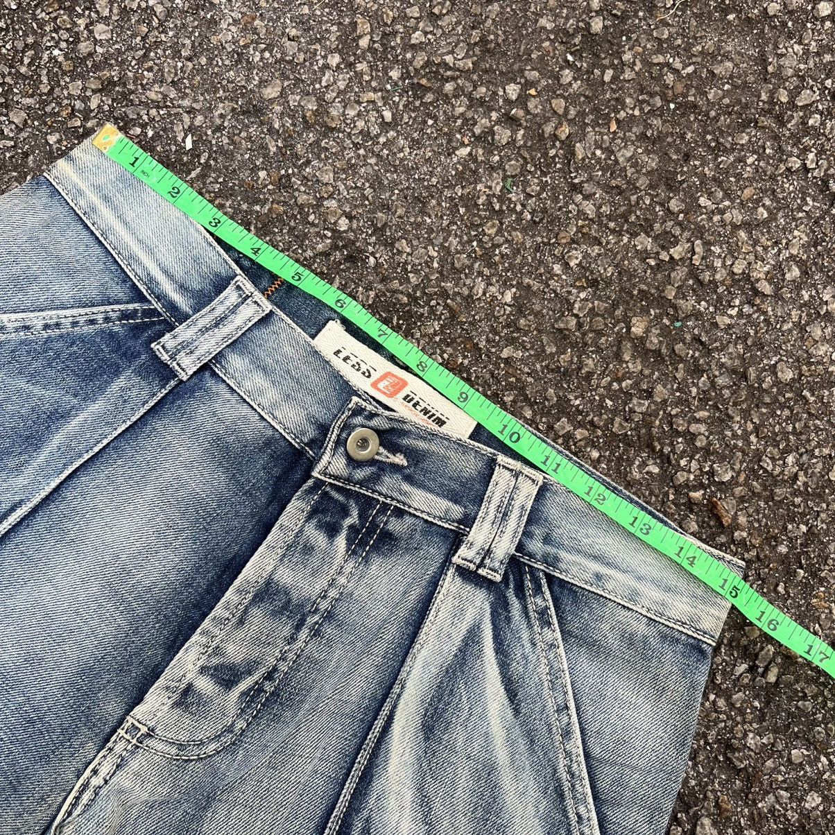 If Six Was Nine Cargo Jeans Multi Pocket Faded Washed Blue Denim Pants Size US 30 / EU 46 - 5 Thumbnail