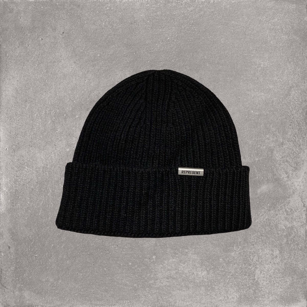 Represent Clo. Represent Beanie Black Wool Ribbed Beanie Hat Size ONE SIZE - 1 Thumbnail