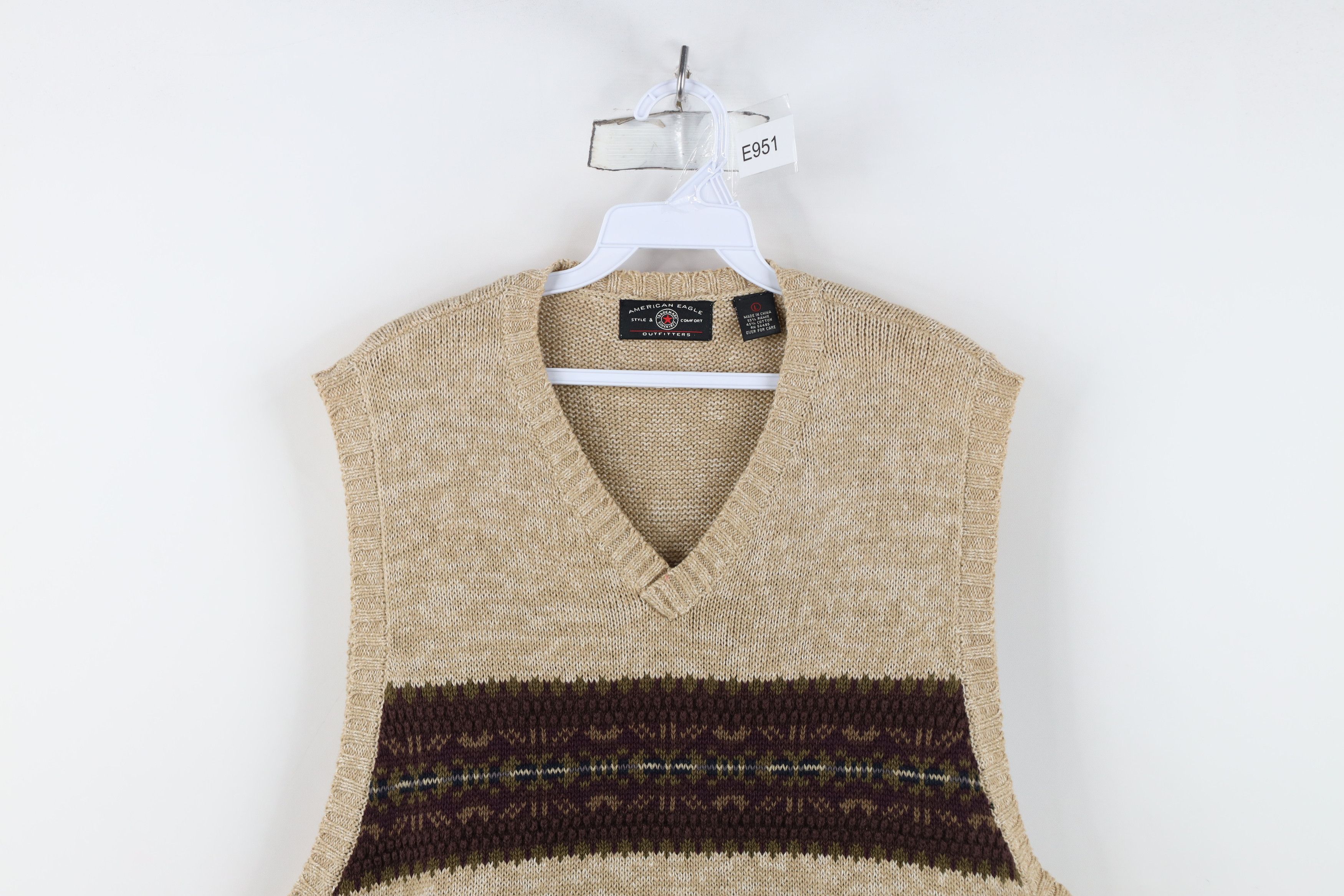 American Eagle Outfitters Vintage 90s American Eagle Outfitters Knit Sweater Vest Size US L / EU 52-54 / 3 - 2 Thumbnail