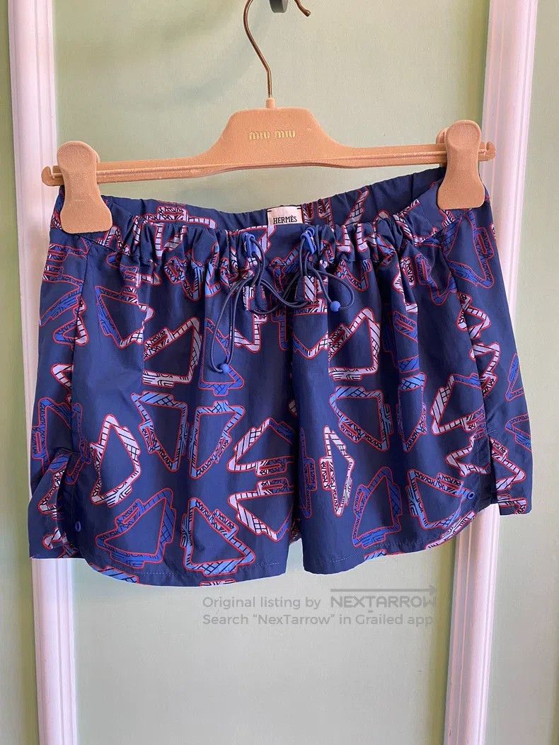 Hermes Hermes Blue printed shorts Size 42" / US 20 - 1 Thumbnail