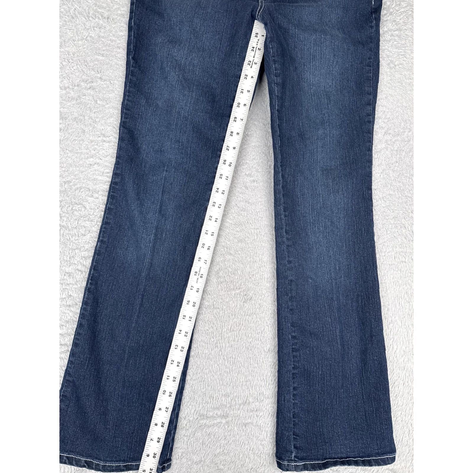 Vintage Passports Jeans Womens 8 Blue Straight Leg Mid Rise Embroidered Rhinestone Denim Size 30" / US 8 / IT 44 - 7 Thumbnail