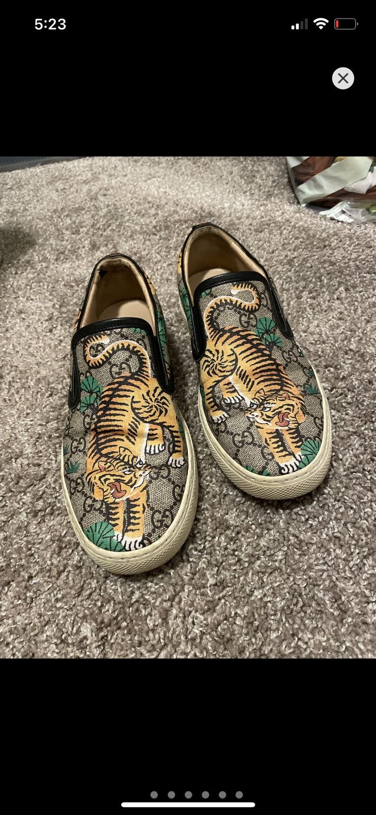 Gucci tiger slip on online