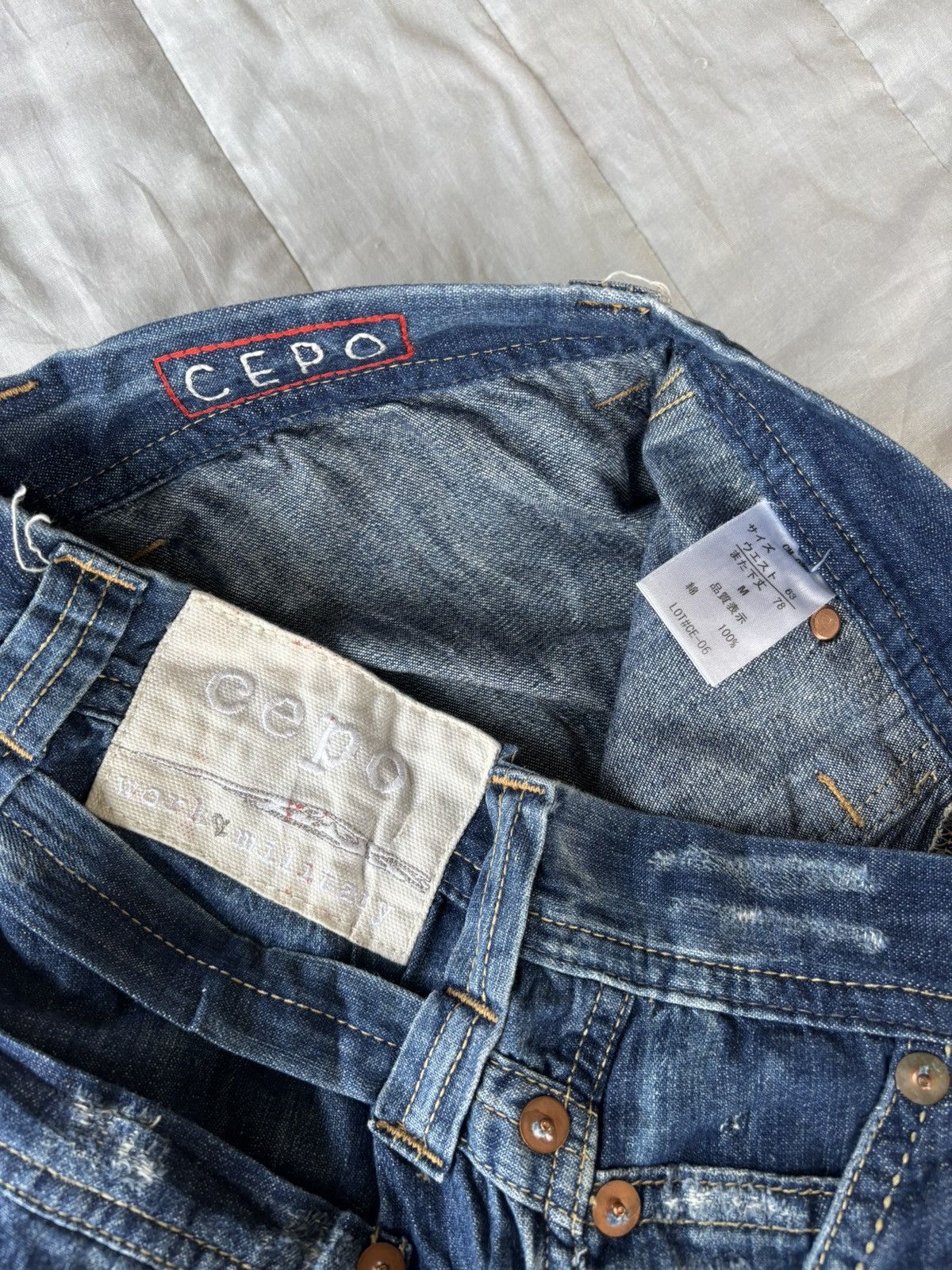 45rpm × Japanese Brand × Kapital Vintage Japanese Baggy Jeans 45rpm Style Cepo Work&Military Size US 30 / EU 46 - 12 Thumbnail