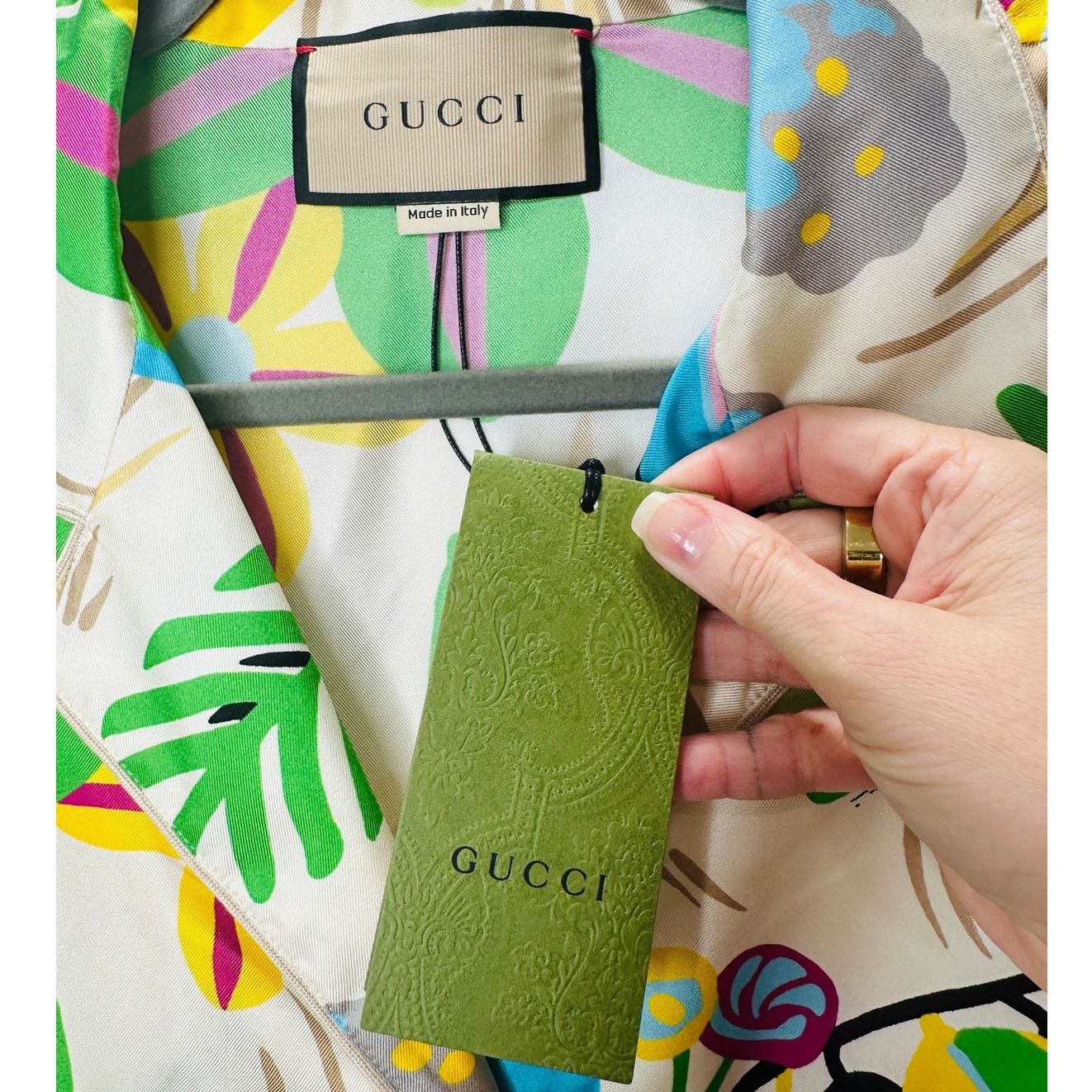Gucci NWT Gucci Silk Pink Blue Multi Floral Printed Blouse 46 / XL Size XL / US 12-14 / IT 48-50 - 12 Thumbnail