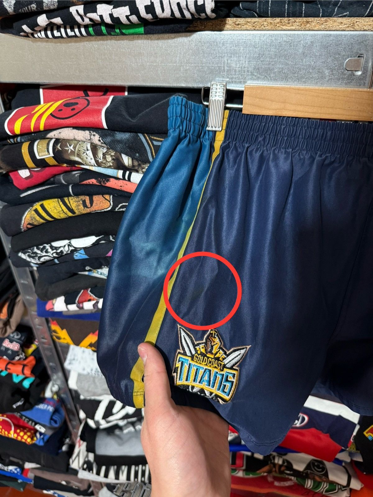 Vintage Vtg 2004 Gold Coast Titans Rugby Shorts ISC NRL Australia Size US 36 / EU 52 - 7 Thumbnail