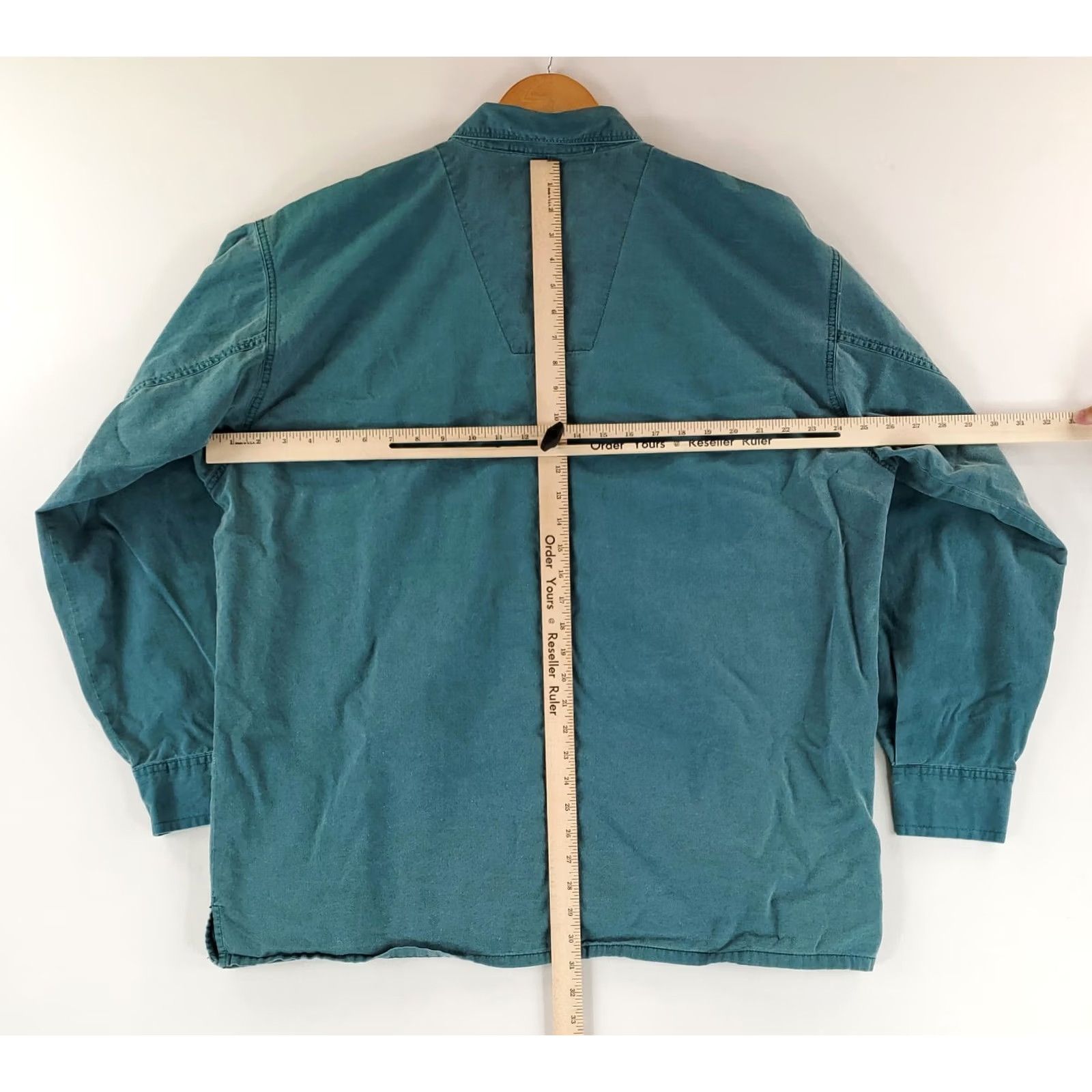 Levi's VINTAGE Levi's Shirt Denim Green 90s Button-Up Long Sleeve XL Mens Size US XL / EU 56 / 4 - 8 Thumbnail