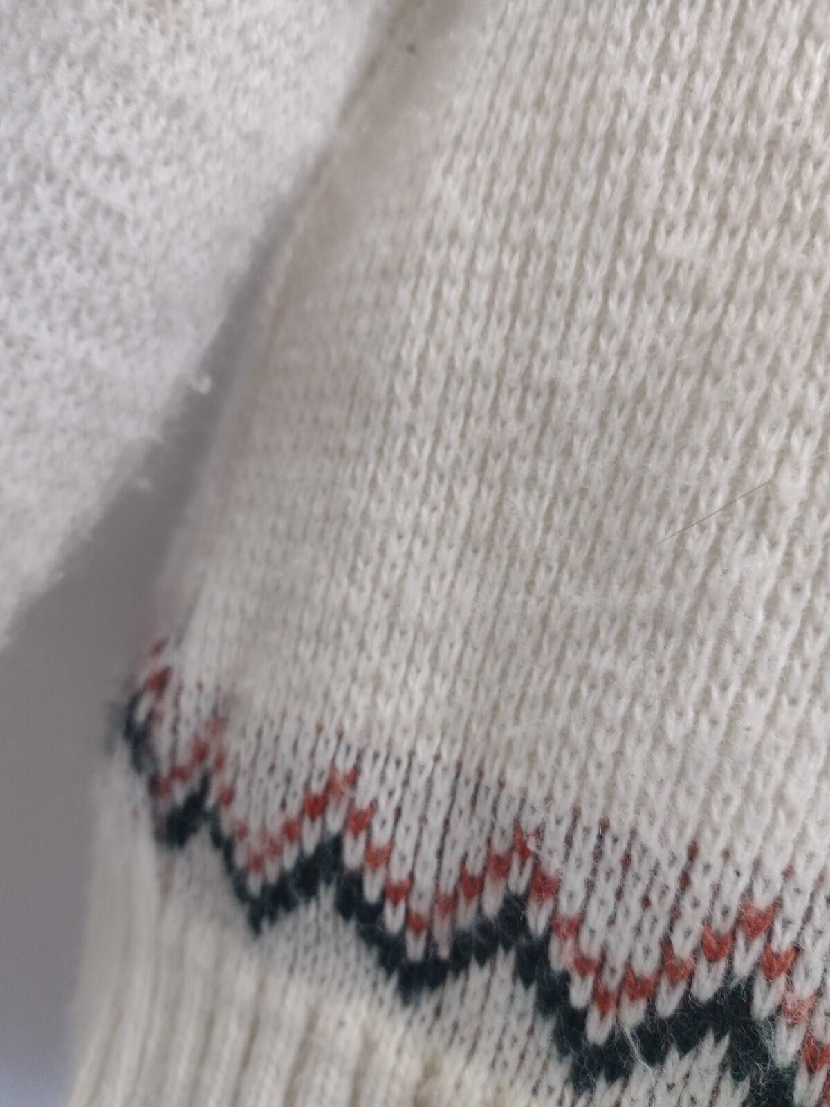 Other 80s McBriar Fair Isle Sweater M Cream Rust Green Nordic Knit Size US M / EU 48-50 / 2 - 8 Thumbnail