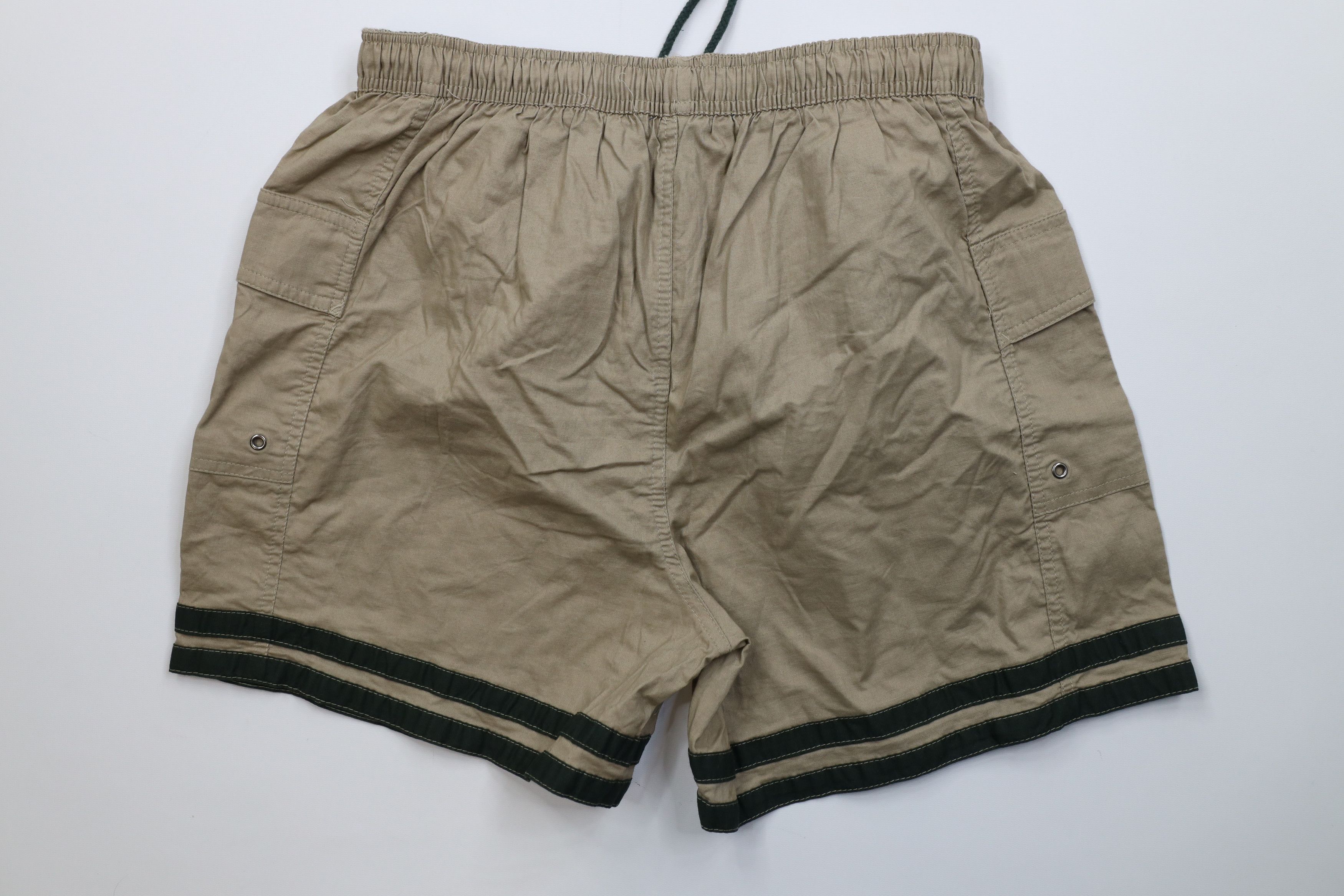 Vintage Vintage 90s Streetwear Lined Above Knee Cargo Shorts Brown Size US 34 / EU 50 - 6 Thumbnail