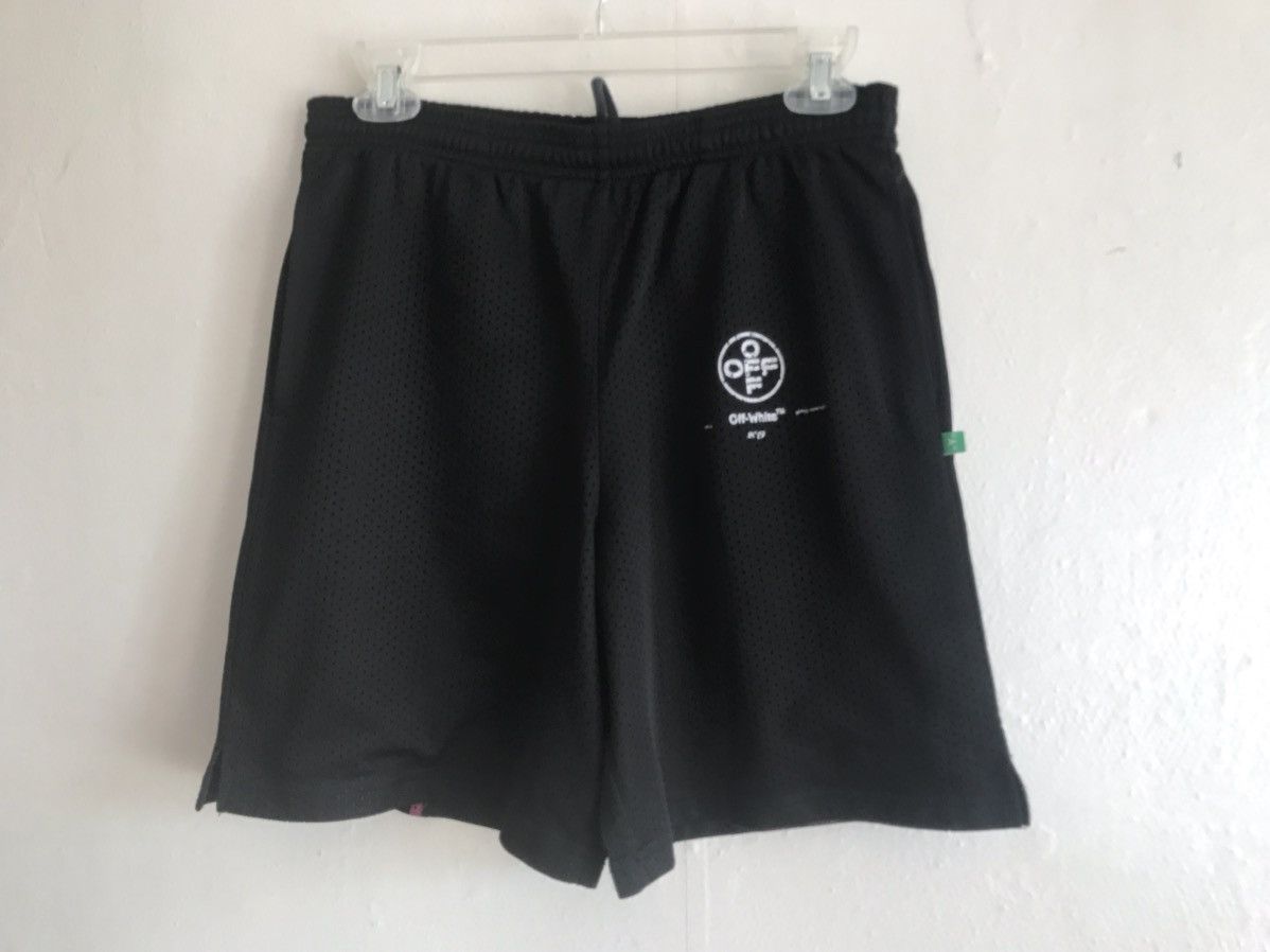 Off-White Off-White Impressionism Mesh Shorts Stencil Bottoms