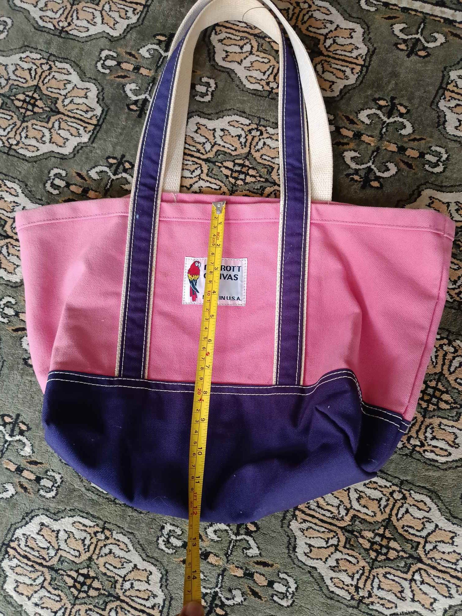 Designer vintage Parrott Canvas Tote Bag Size ONE SIZE - 3 Thumbnail