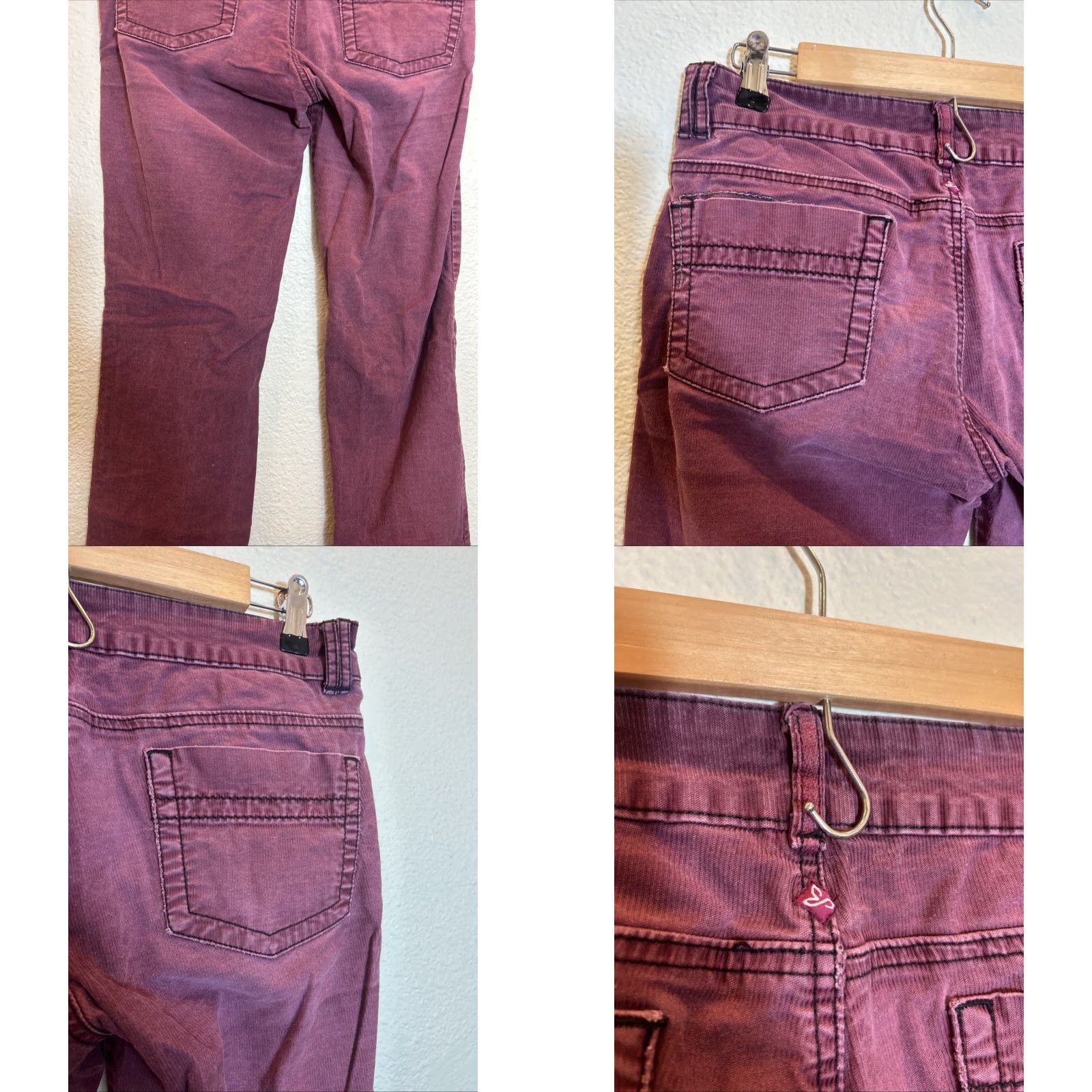 Prana VINTAGE Prana Corduroy Pants Women 4 Purple 30x31 Chino Stained Size 27" / US 4 / IT 40 - 9 Thumbnail