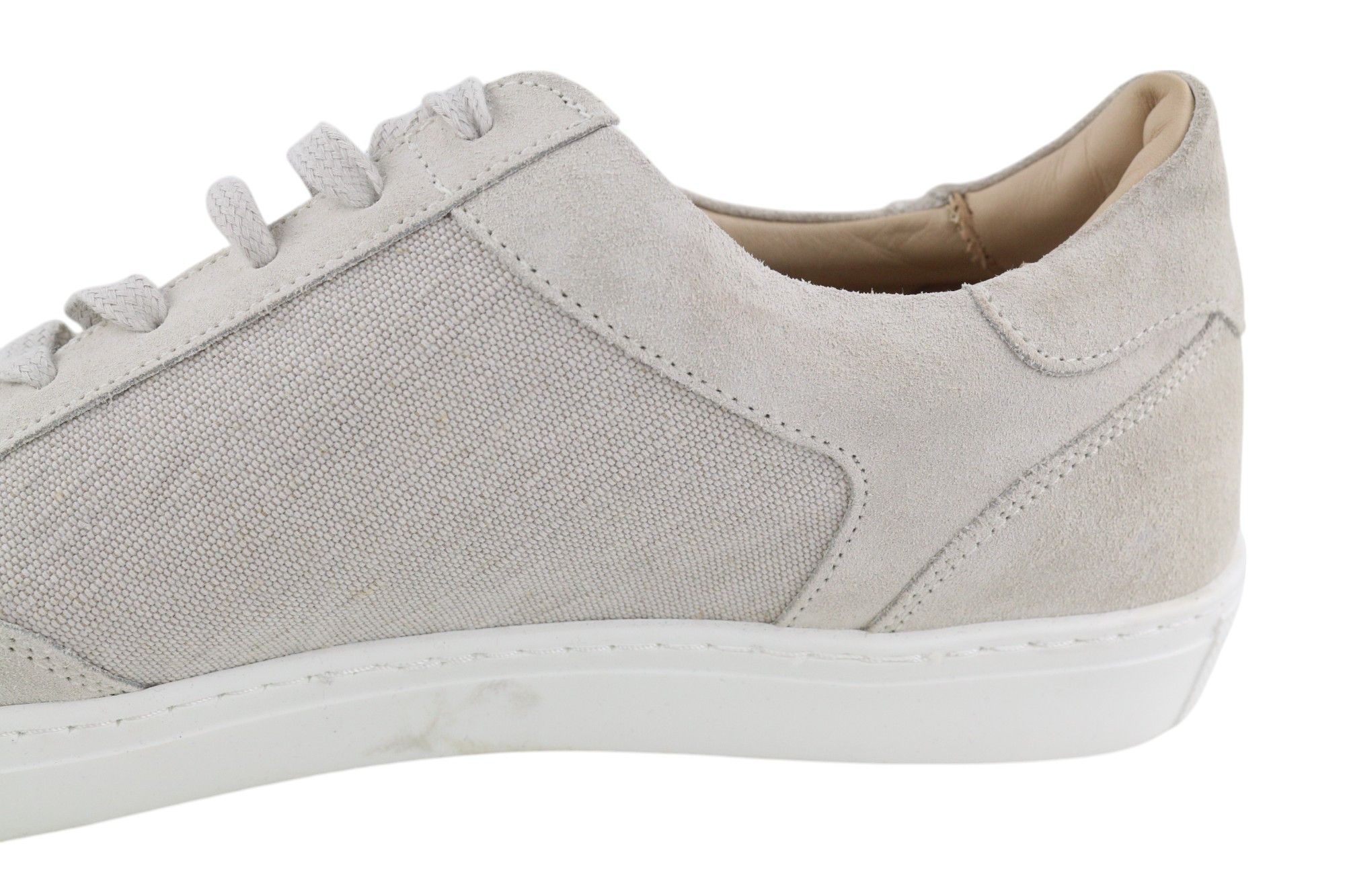 Suitsupply EU46 Light Grey Textile Leather Low-Top Shoes 81562 Size US 13 / EU 46 - 8 Thumbnail