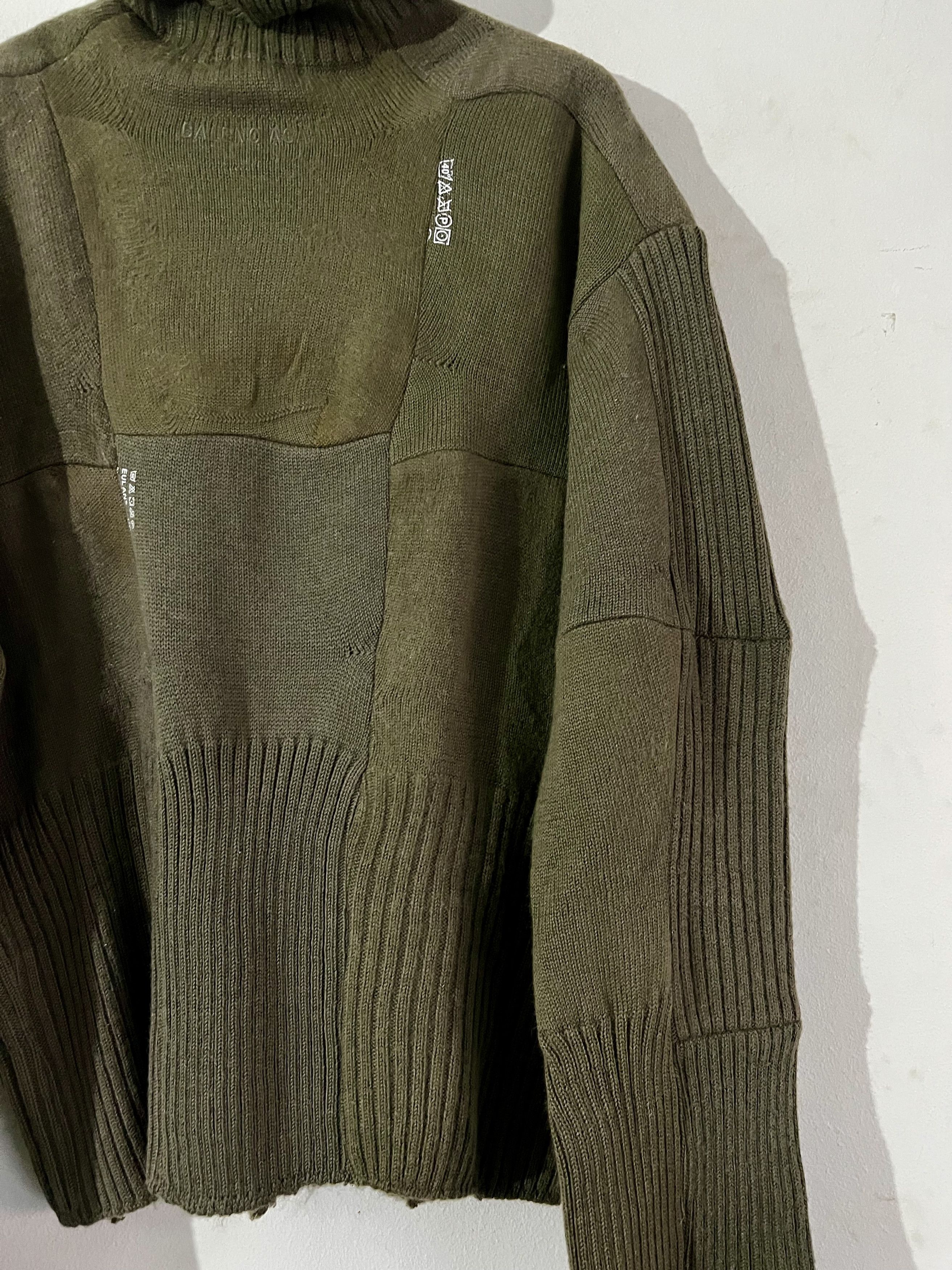 Balenciaga Upcycled Socks Wool-Blend Turtleneck Sweater Size US M / EU 48-50 / 2 - 8 Thumbnail