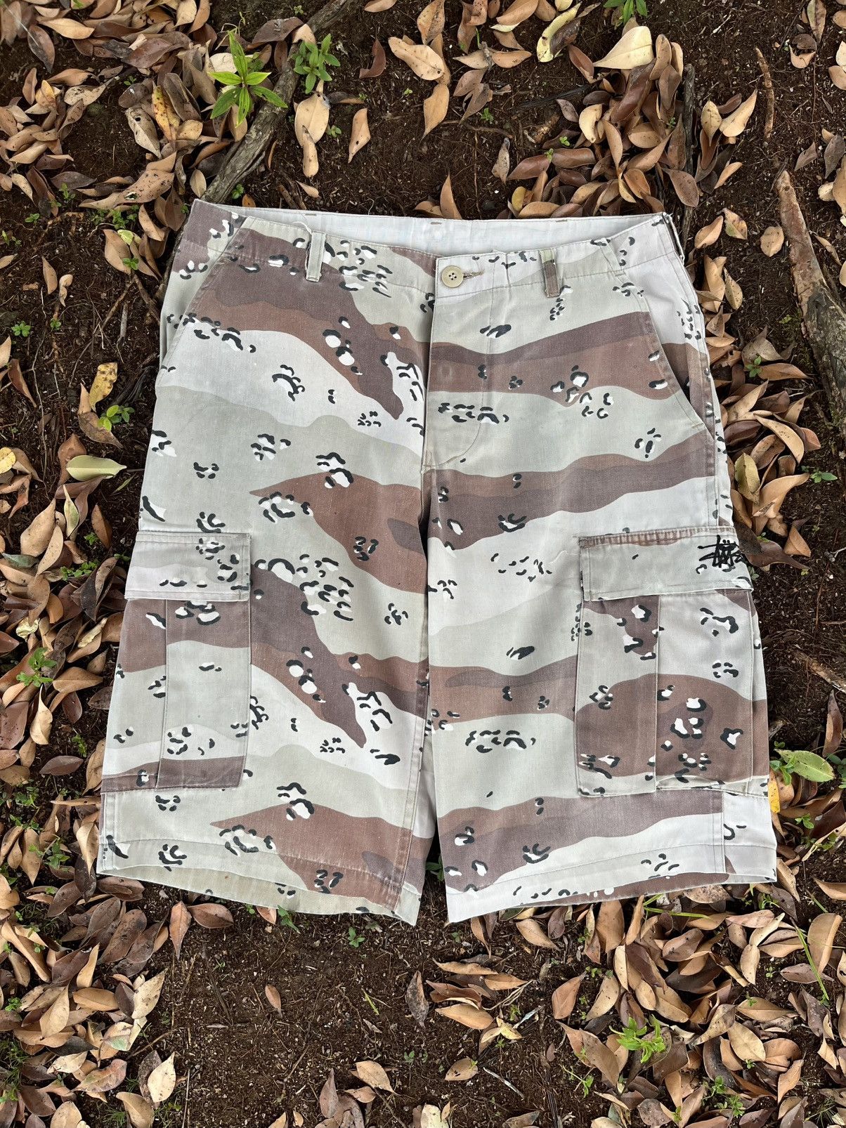 Stussy × Vintage Vintage 90s Stussy Camo shorts pants | Grailed