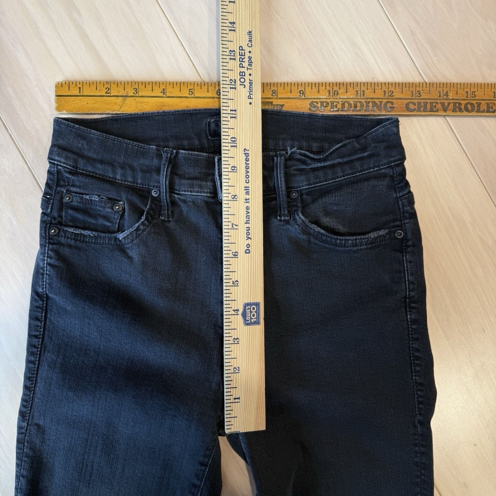MOTHER Mother Insider Crop Step Fray Jeans Women's 24 Black Boho Size 24" / US 00 / IT 34 - 7 Thumbnail