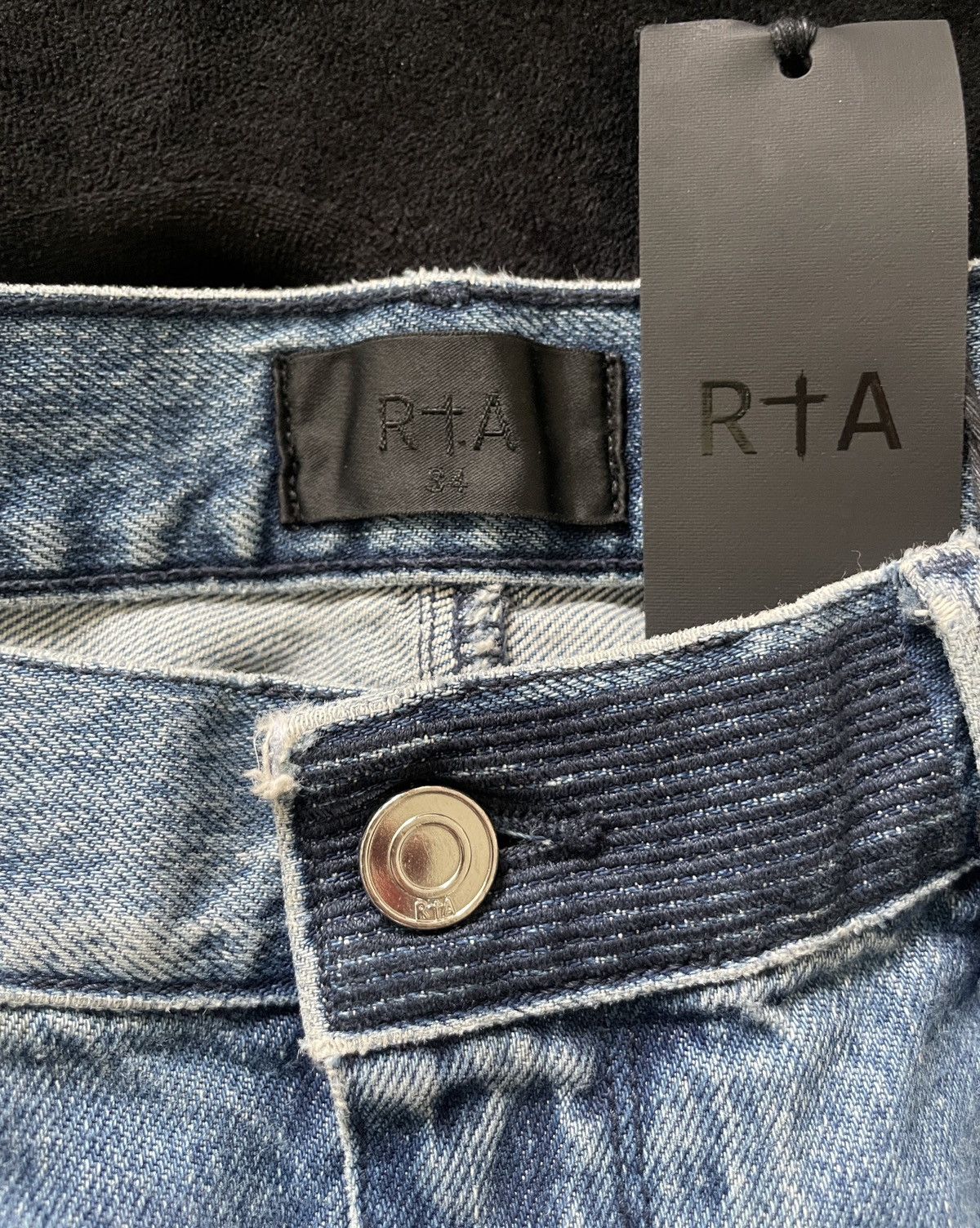 Rta RtA 34W Blue Jeans 3M reflective knee rip racing stripe Size US 34 / EU 50 - 6 Thumbnail