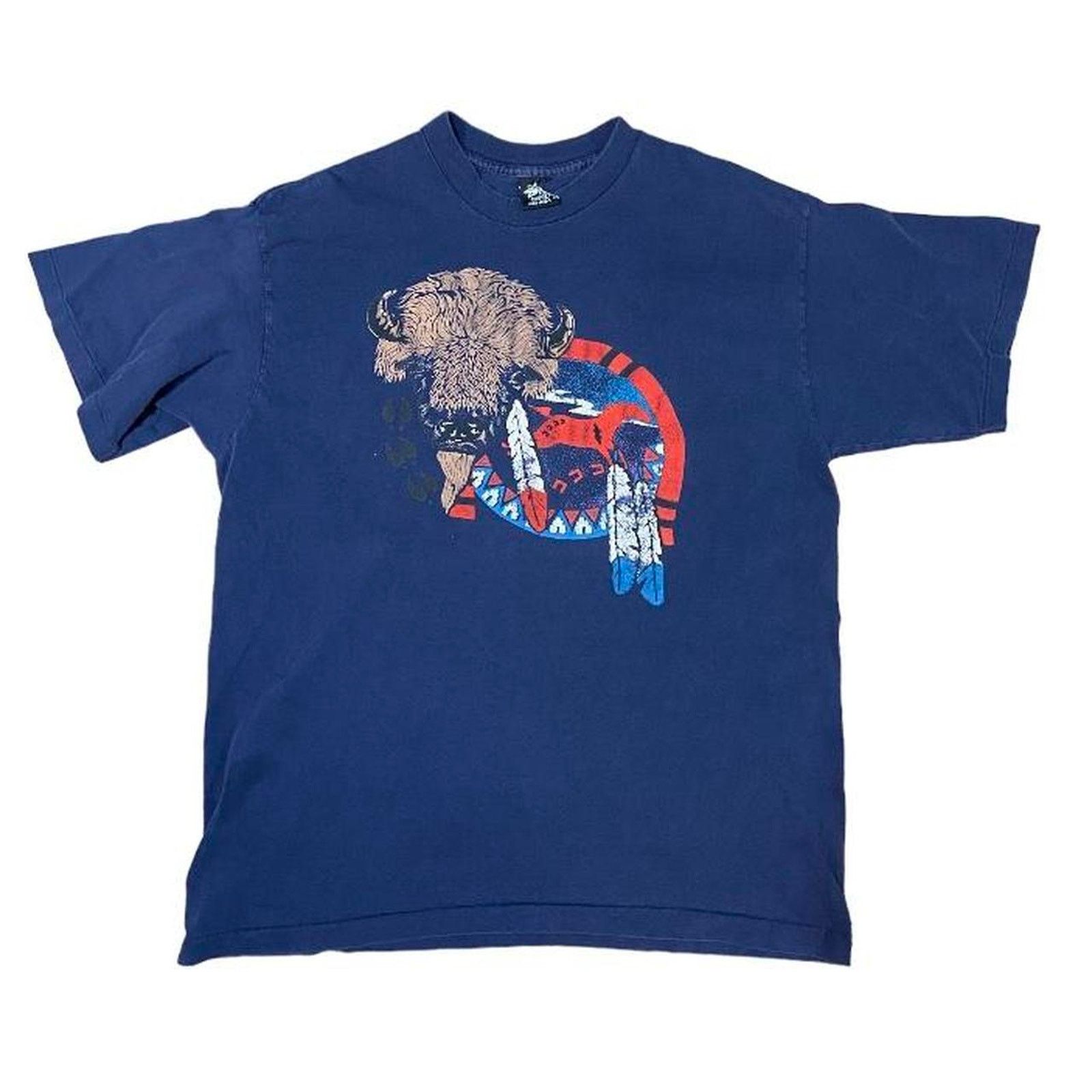 Stussy 90s stussy navy tee shirt Size US XL / EU 56 / 4 - 1 Thumbnail