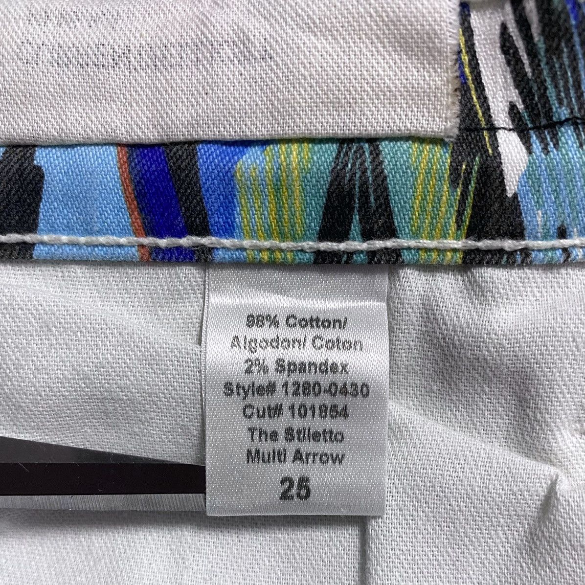 Current/Elliot Current/Elliott Full Printed Multicolour Arrow Stretch Jeans Size 25" / US 0 / IT 36 - 15 Thumbnail