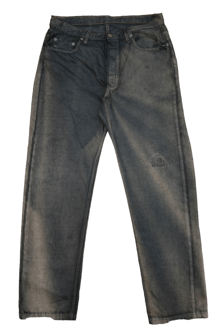 Levi's Thrashed Vintage Levi's 501 Worn Faded Denim Size US 33 - 2 Thumbnail