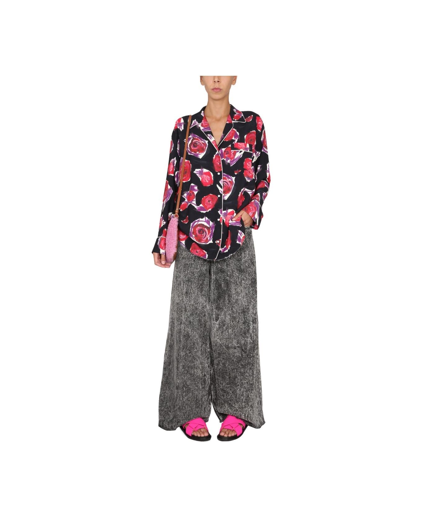 Marni o1y1125 Floral Shirt in Multicolor Size XL / US 12-14 / IT 48-50 - 4 Thumbnail