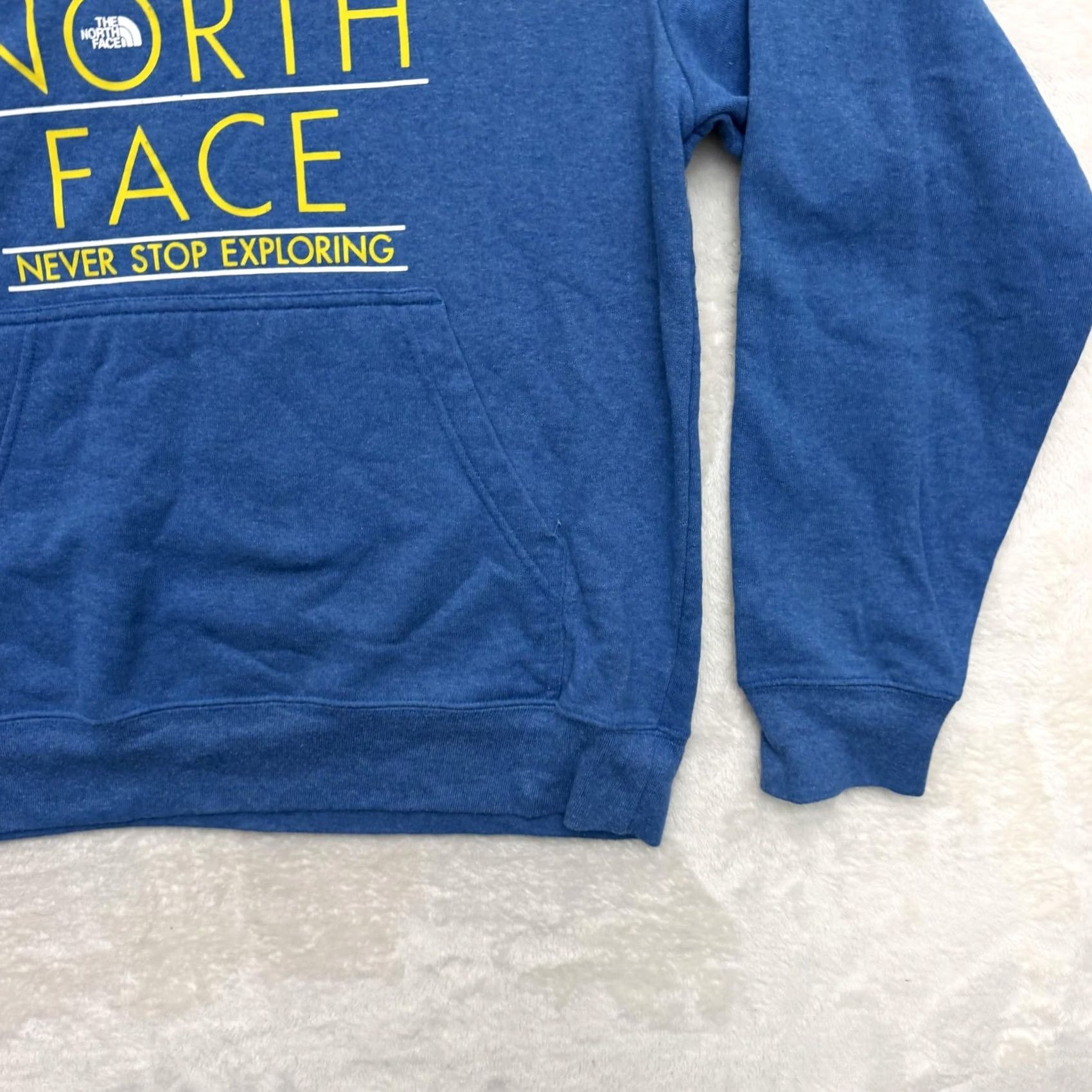 The North Face The North Face Hoodie Mens M Blue Graphic Print Crew Neck Pockets Hooded Logo Pullover All Seasons Size US M / EU 48-50 / 2 - 5 Thumbnail