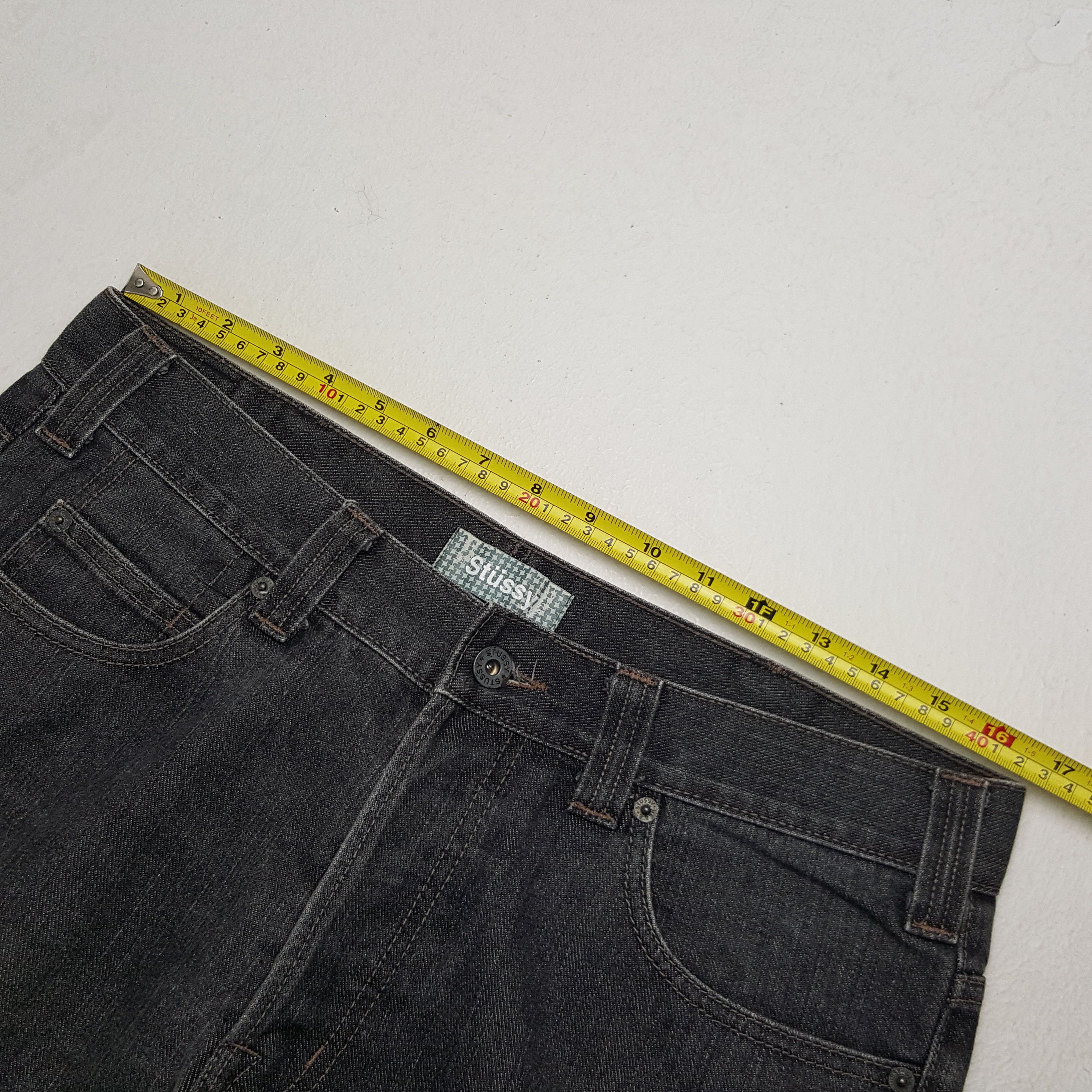 Stussy × Vintage Vintage Stussy Australia Custom Art Big Logo Denim Jeans Size US 33 - 7 Thumbnail