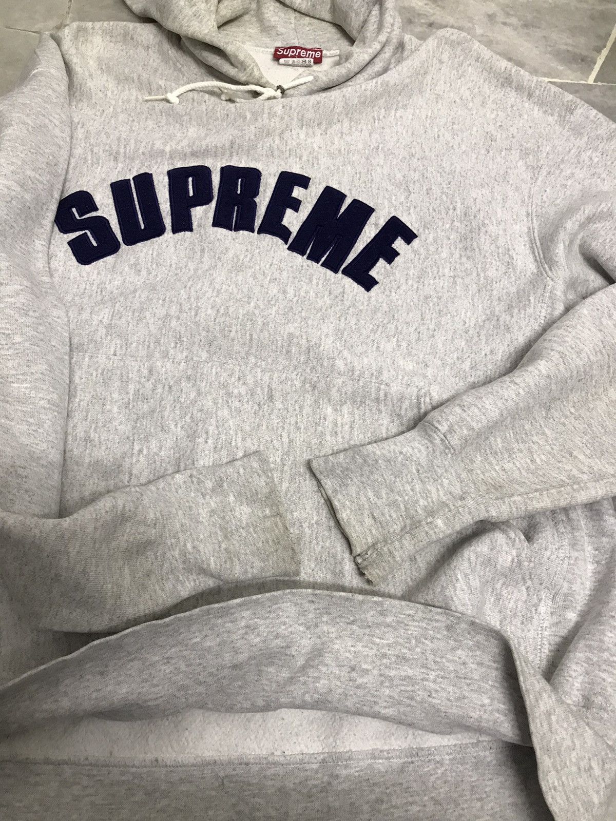 Supreme Supreme Hoodie Grey Sweatshirt Size US XL / EU 56 / 4 - 9 Thumbnail