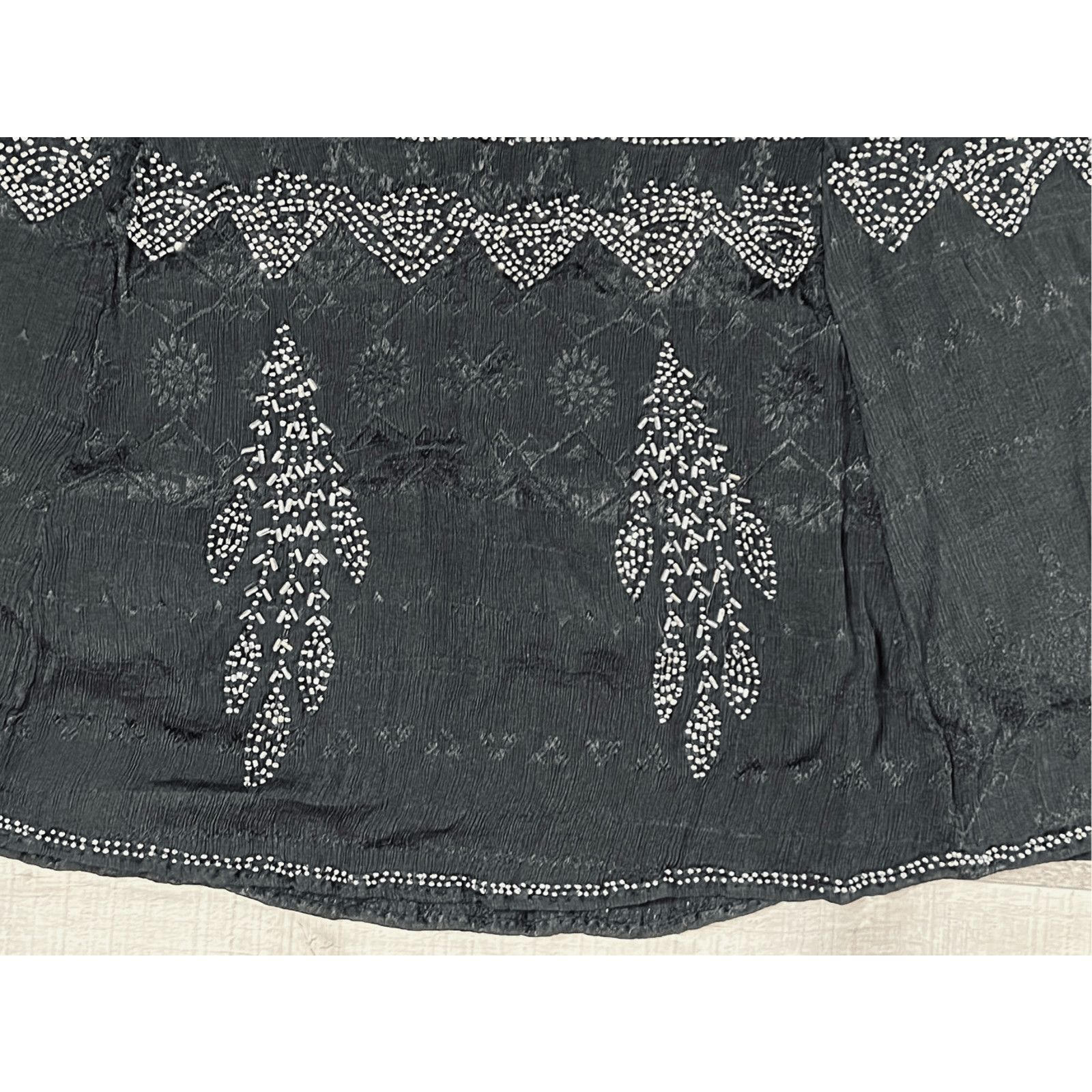 Free People Free People Peasant Black Embellished Beaded Top XS NWOT Size XS / US 0-2 / IT 36-38 - 5 Thumbnail
