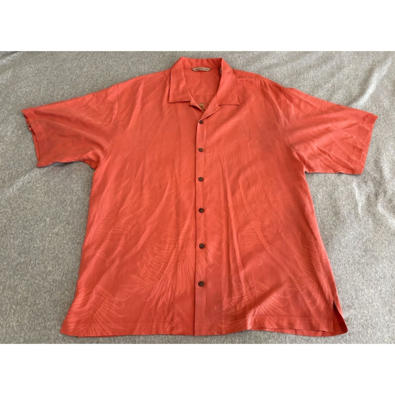 Tommy Bahama Tommy Bahama Silk Embroidered Shirt Mens XL Button-Up Short Sleeve Pink Size US XL / EU 56 / 4 - 3 Thumbnail