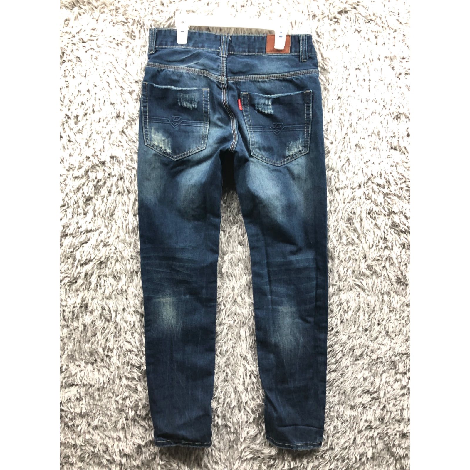 Denime BiePa Jeans Mens Size 31 Mid Rise Straight Leg Dark Wash Denim Blue Jeans Size US 31 - 5 Thumbnail