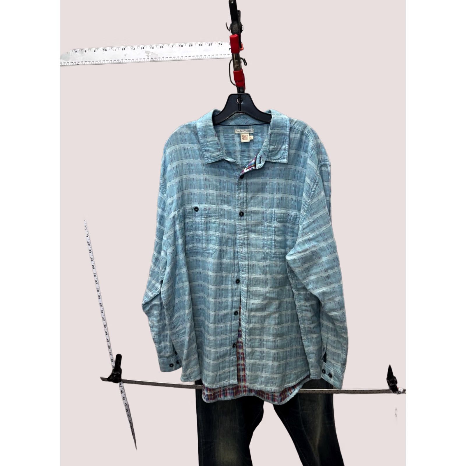 Carbon2Cobalt XLT Carbon 2 Cobalt Long Sleeve Shirt Plaid Multicolor Mens Shirt 18 x 36/37 Size US XL / EU 56 / 4 - 1 Thumbnail