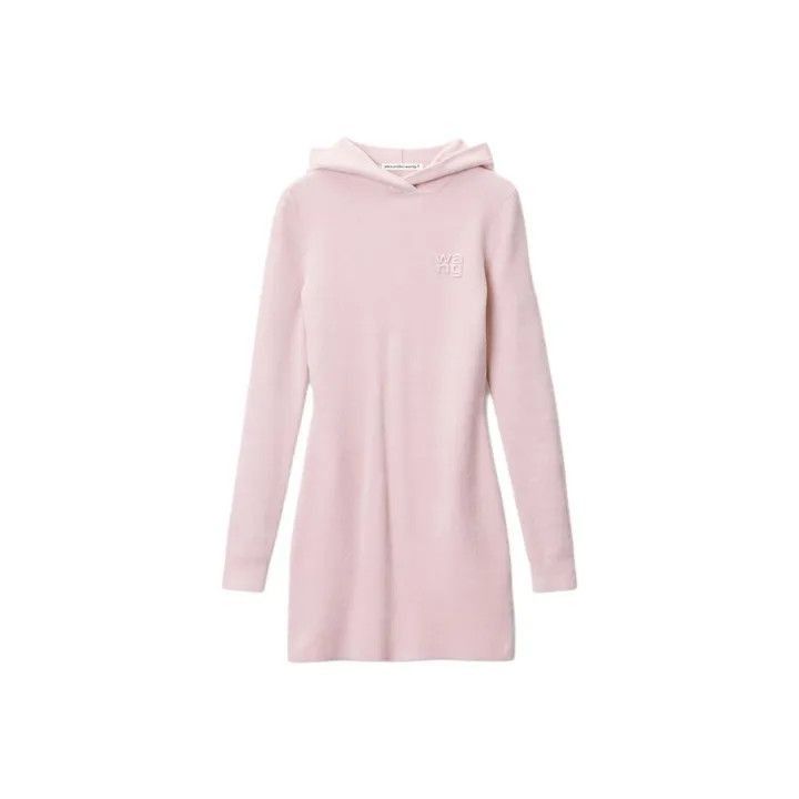 Alexander Wang Alexander Wang Pink Logo Hoodie Dress - Size S / US 4 / IT 40 - 1 Thumbnail