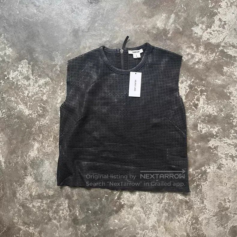 Other Helmut Lang size P Women's lamb leather cutout sleeveless v Size S / US 4 / IT 40 - 4 Thumbnail