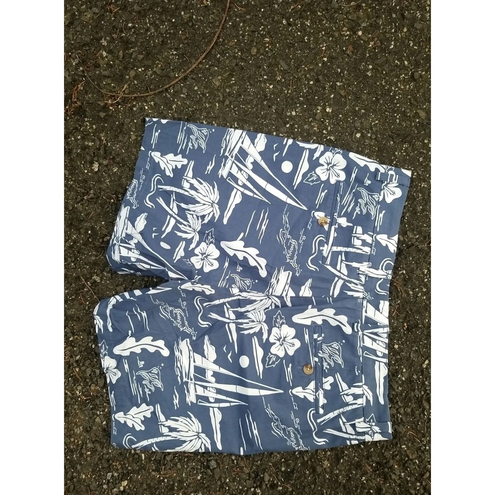 Vineyard Vines Vineyard Vines Men's Bermuda Short Blue Anguilla Island Print 32 nwot Pocketed Front Zip Vintage? Size US 32 / EU 48 - 2 Thumbnail