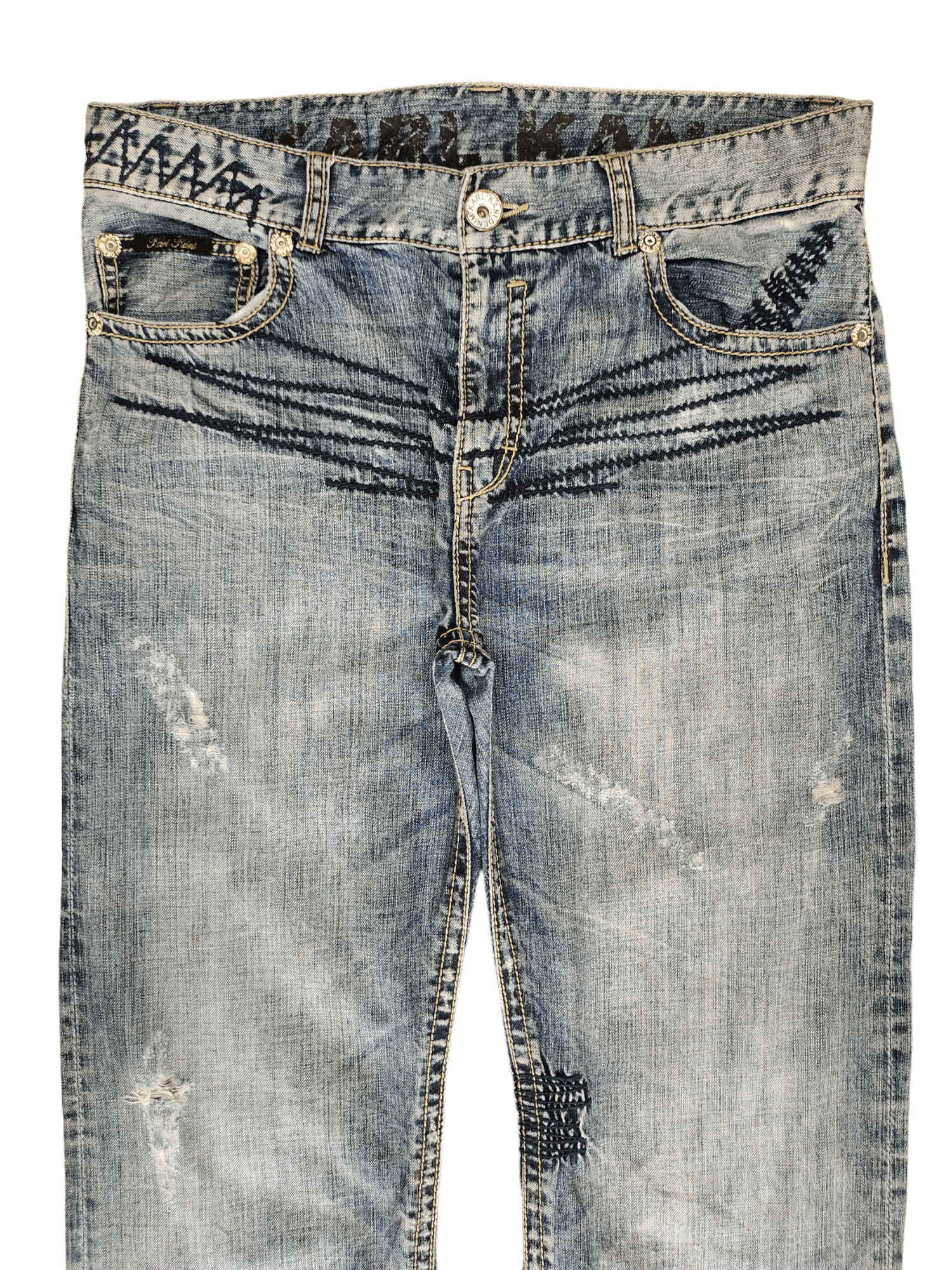 Karl Kani Baggy Jeans Karl Kani Design Denim Wide Loose Leg Y2k Jnco Size US 36 / EU 52 - 10 Thumbnail