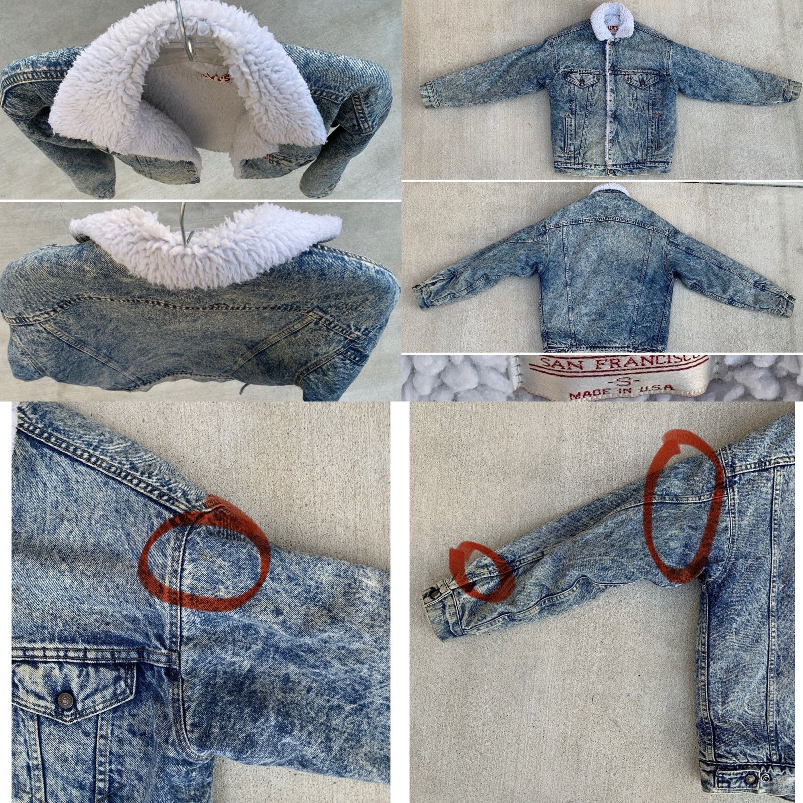Levi's VINTAGE Levi's Trucker Jacket Denim Blue Small Mens USA Western 80s Sherpa Lined Rockabilly Size US S / EU 44-46 / 1 - 9 Thumbnail