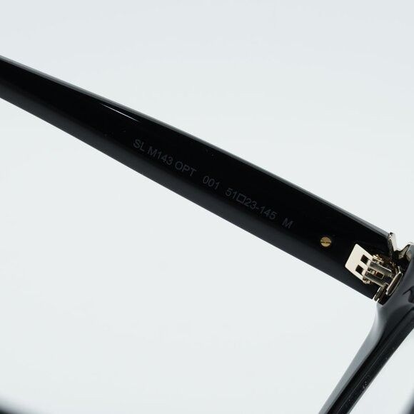 Saint Laurent Paris Saint Laurent SL M143 OPT 001 Eyeglasses Black 51mm Square Size ONE SIZE - 6 Thumbnail