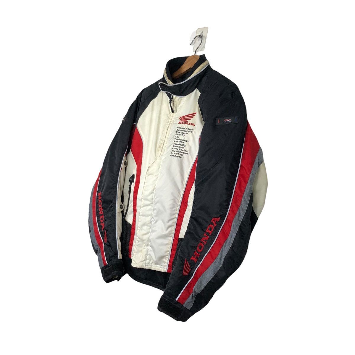 Vintage 📌Vintage Racing Jacket Motorcycle Honda Big Logo Spell Out Size US L / EU 52-54 / 3 - 3 Thumbnail