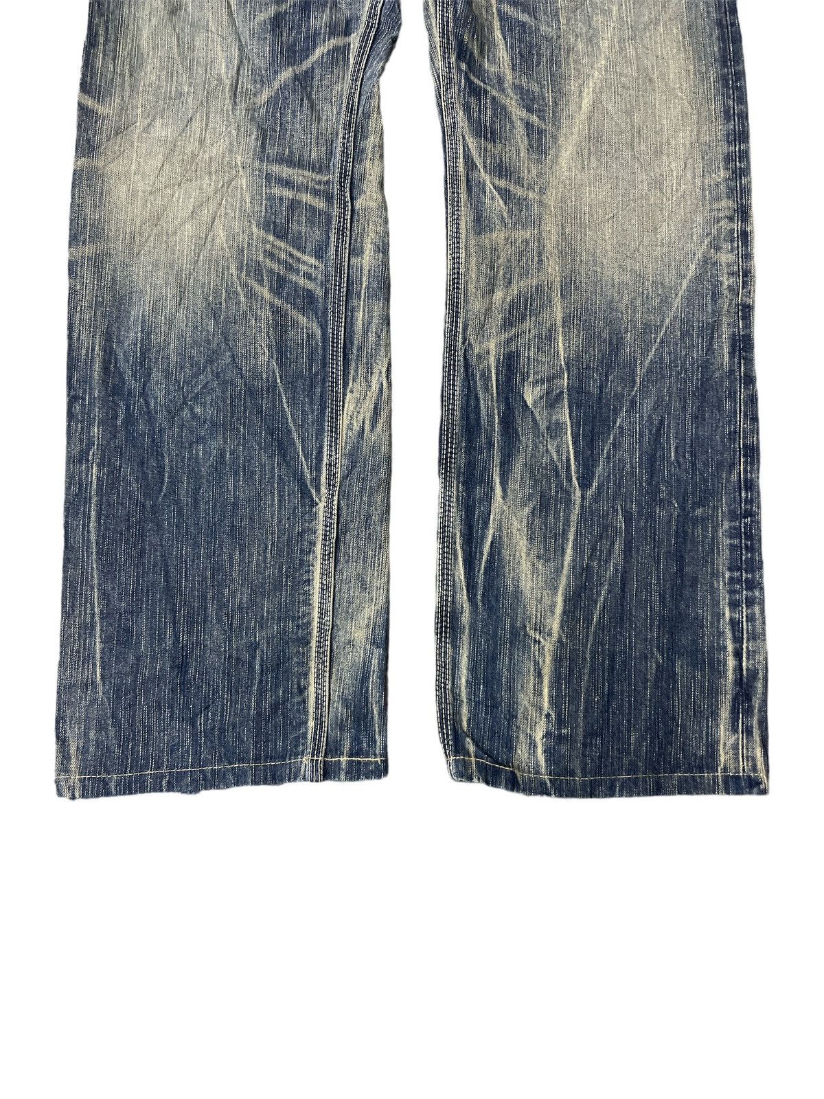 Japanese Brand × Vintage THRASHED EDWIN XV DISTRESSED DENIM PANT Size US 32 / EU 48 - 3 Thumbnail