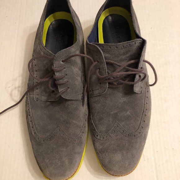 Cole Haan COLE HAAN MEN'S GRAY LEATHER CASUAL SHOES SIZE: 11W Size US 11 / EU 44 - 8 Thumbnail